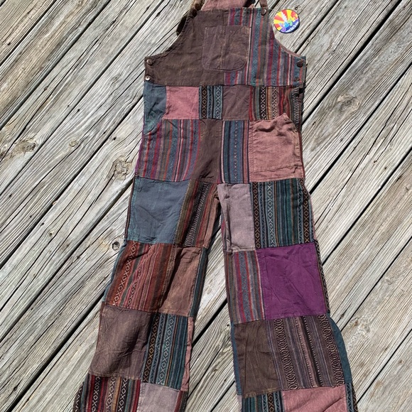 Jayli Pants - Patchwork Overalls. NWT